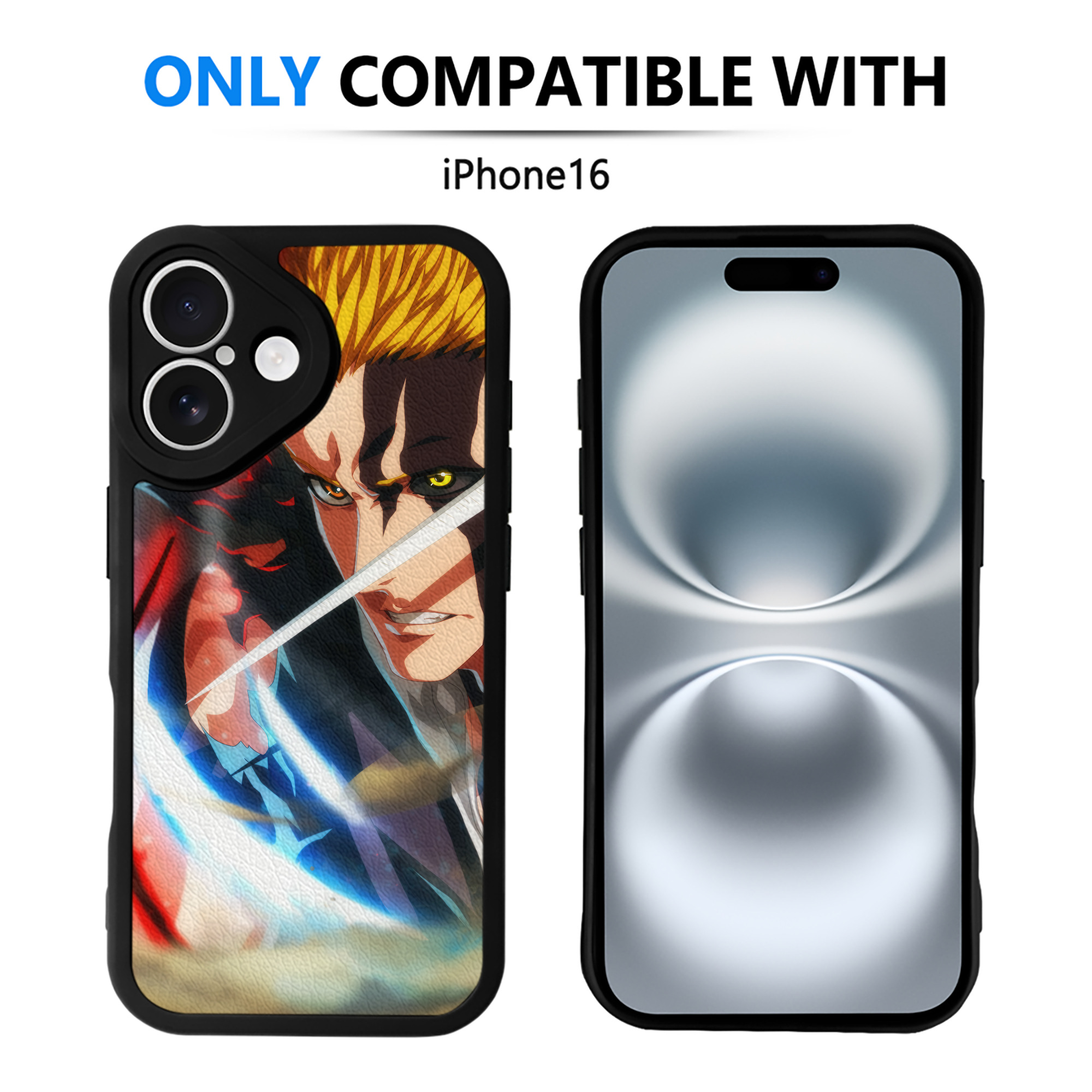 （画像用） ブリーチ BLEACH 【iPhone 16シリーズ対応】シリコンスマホケース（レザー調） 材質：シリコン